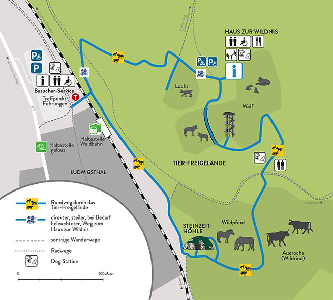 
Übersichtskarte des Nationalparkzentrums Falkenstein.