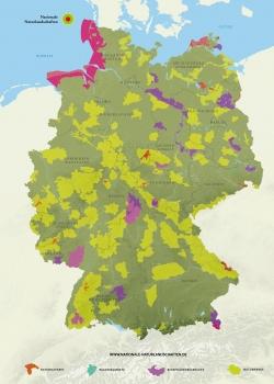 Deutschland und seine Großschutzgebiete. Grafik: Nationale Naturlandschaften