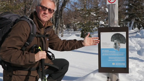 Ranger Lothar Mies im winterlichen Nationalpark